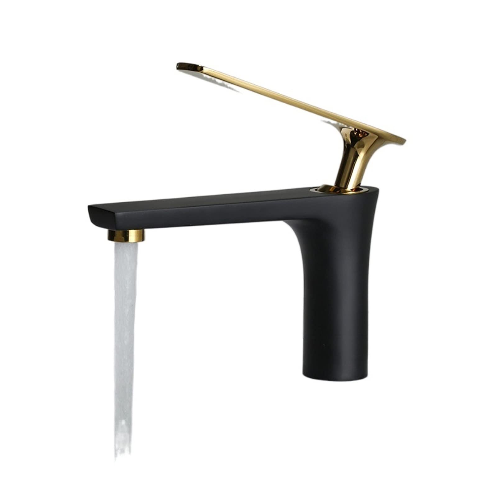 Robinet en laiton massif mitigeur lavabo de salle de bain finition luxe noir or