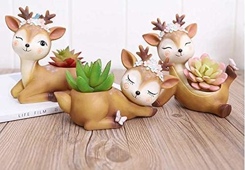 Three Unique Shape Deer Cute Mini Succulent Pot Indoor Desktop Plant Holder Home Office&Garden Decor Small Cacti Bonsai Pot Flower Pot Creative Animal Home&Garden Decor,for-PR CREATIONS (B0CLLZPL7L) Amazon Price History, Amazon Price Tracker