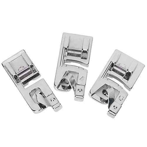 Set de 3 pies para dobladillo enrollado para máquina de coser