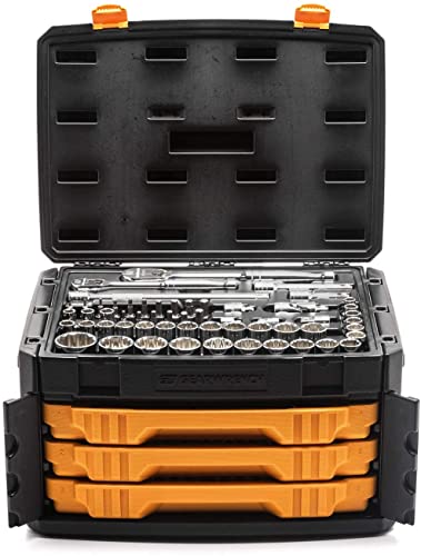 Image of GEARWRENCH 243 Pc. 12 Pt. Mechanics Tool Set in 3 Drawer Storage Box - 80972