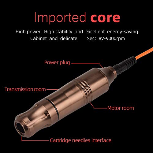 ATOMUS Kit de machine à tatouer rotative avec bloc d