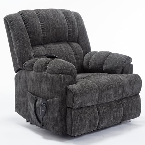 RHHVVR Power Lift Recliner Chair for Elderly, Oversized Chenille Electric