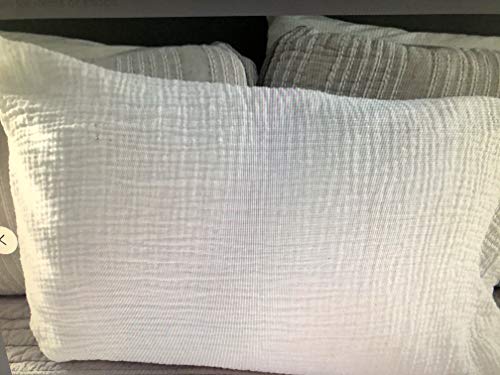 One Muslin Gauze Pillow Case White /8 Colors Handmade In Usa Summer 100% Cotton Pillow Cover #TOP24