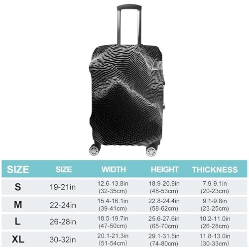 Suitcase Covers for Luggage Washable Luggage Cover White Line Pattern Luggages Wheel Covers Elastic Travel Carry On Suitcase Cover Travel Luggages Protector Sleeve Fit 29-32 Inch XL2
