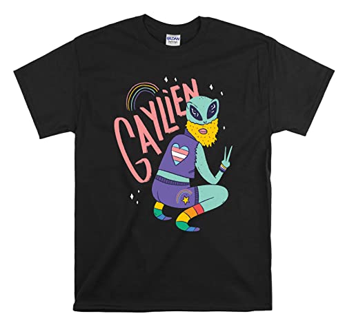 T-Shirt Alien Gaylien LGBT Unisexe Noir - Vêtement Gay Officiel