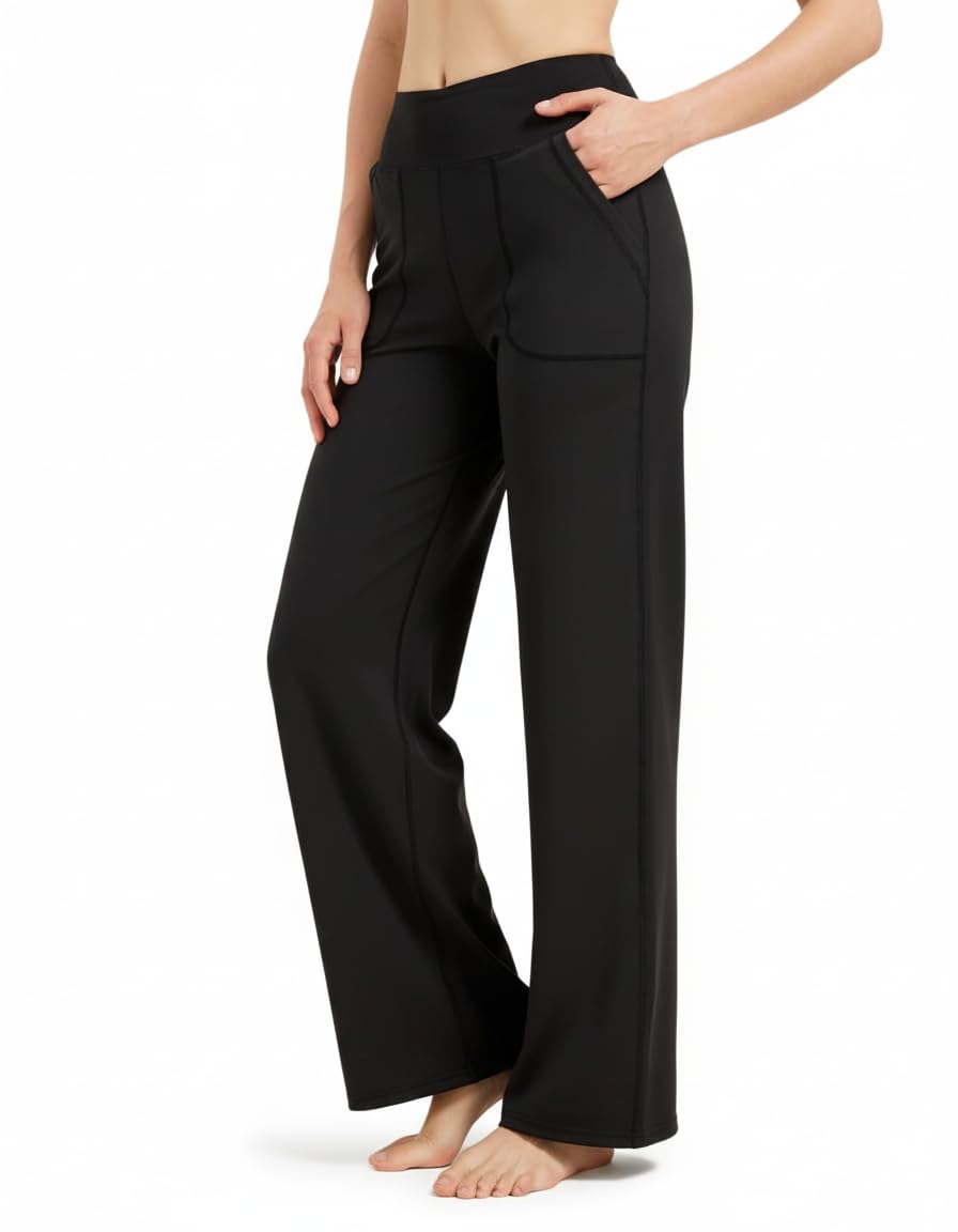 Zylioo Lang Bein Flared Leggings Yogahose Damen Lang/Extra lang,Weites Bein Bootcut Leggings Tall/Extra Tall,Fitnesshose Bootleg Jazzpants