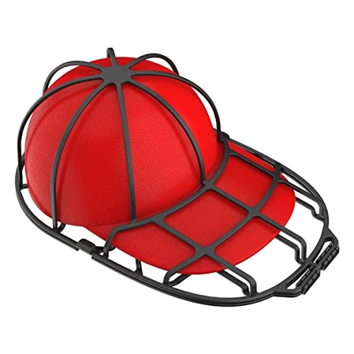 Kovake Jaula para lavar gorras de béisbol, lavadora de sombreros para almacenamiento de armario y estante limpiador de gorras, marco de jaula limpiador de gorras de béisbol, Negro, Talla única Cover