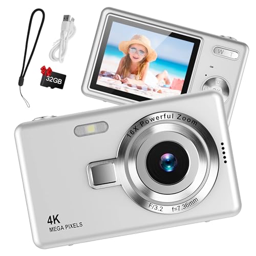 Appareil Photo numérique 1080P FHD Appareil Photo Compact 44MP avec écran LCD 2,4' Zoom numérique...