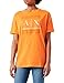 Produktbild Armani Exchange Womens Shiny Logo T-Shirt, ORANGE, X-Large