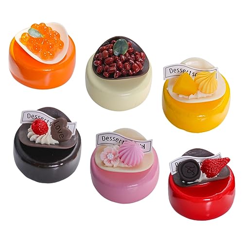 FUNOMOCYA 6pcs Simulation Cake Lifelike Fake Cakes Cake Models Cake Decoration Cake Dessert Model Artificial Dessert Decor Decorative Cake Model Dessert Models Artificial Cakes Home Decors