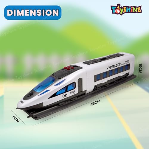 Image of Toyshine 46cm DIY High Speed Hyperloop Bullet Train Toy Set inbuilt with Detachable Parts, Music and Lights | Imaginative Adventures Toys for Toddlers Age 3 +