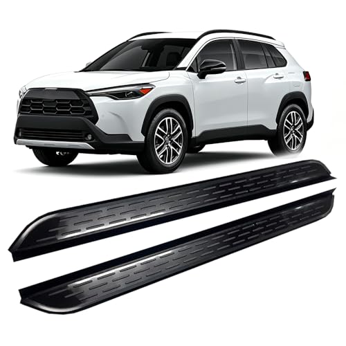 Estribos laterales aluminio negro Toyota Corolla Cross miniatura 1