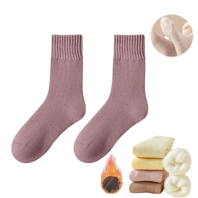 Wool and cashmere round socks, winter casual warm round socks, soft and breathable wool and cashmere women's socks