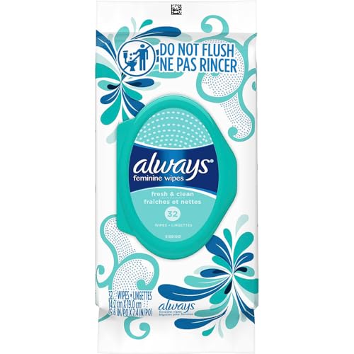 Always Fresh & Clean Feminine Wipes - 32 Count, Pack of 3