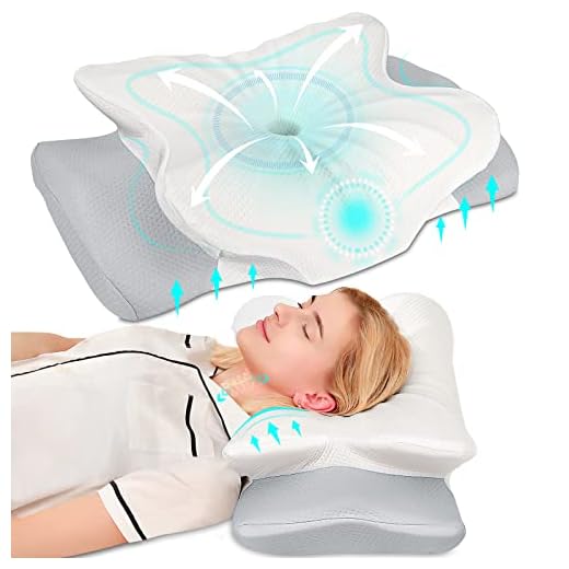 Pulatree Cervical Pillow for Neck Pain Relief, Odorless Contour Memory Foam Pillows with Cradles Design, Ergonomic Orthopedic Bed Pillows for Sleeping, Support Side Back Stomach Sleeper (Standard)