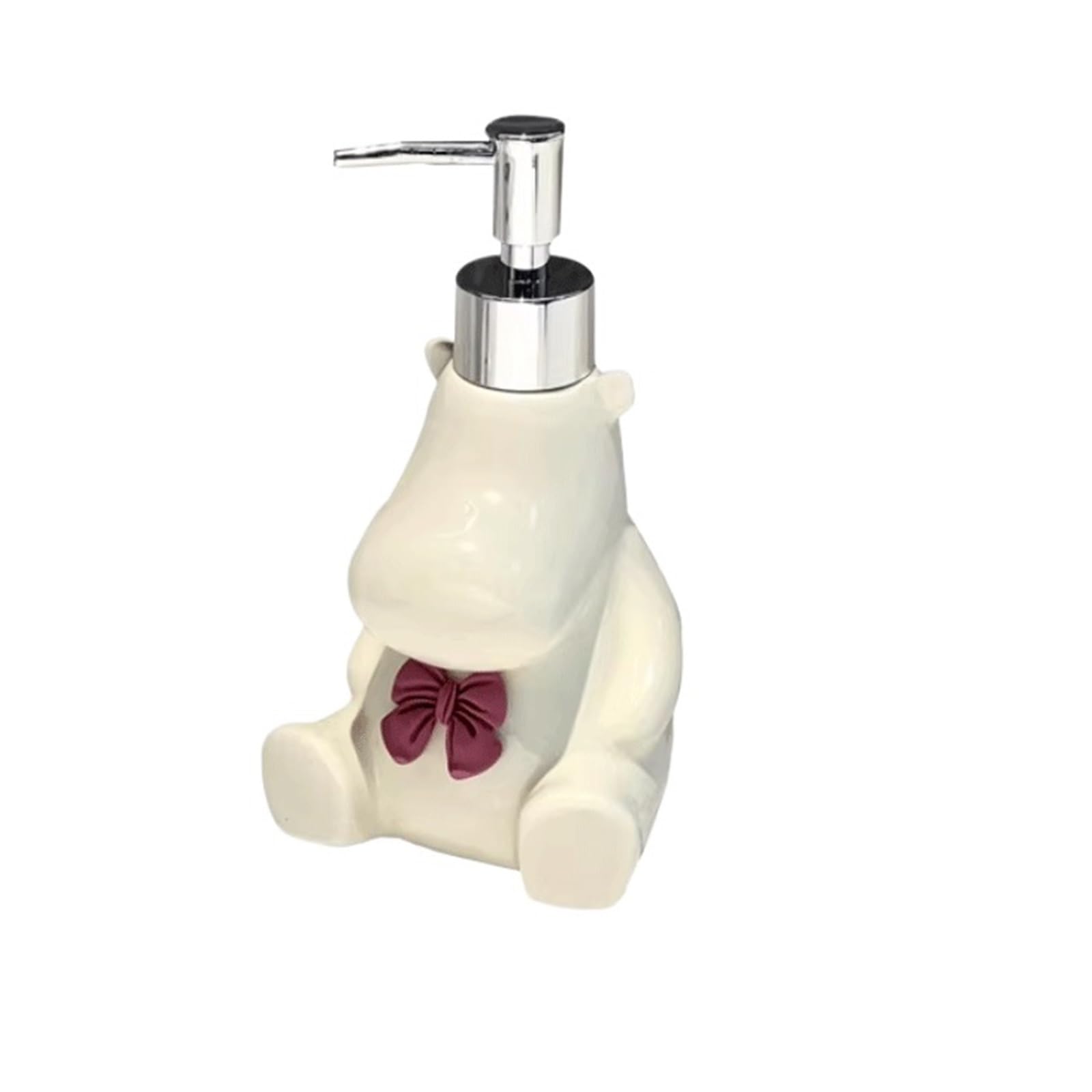 Soap Dispenser Hippo Soap Dispenser: Stylish Pump Bottle For Luxury Shower Gel And Laundry Detergent Refills(White)