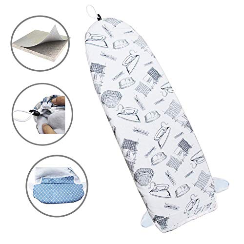 14"x42" Heat Resistance Metallic Over-The-Door Ironing Board Cover Durable Thicken Felt Material Padding
