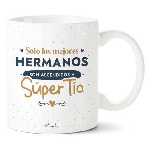 Manahia - Caneca Tio - Somente os melhores irmãos são promovidos a super tio | Presente original anúncio gravidez, futuro tito, surpresa de nascimento | caixa de presente Kraft