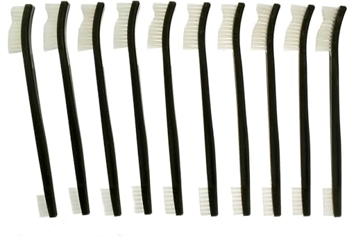 SE 10-Piece Double-Ended Gun Cleaning Brush Set, Gun Cleaning Supplies Kit, 7-inch Nylon Bristle Brushes, Plastic Handle - 7615NB10PCS - Thumbnail 6