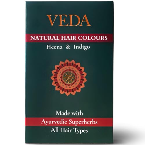 Veda Natural Plant-Based Hair Dye for Dark Tones | Henna, Indigo & Hair Pack | Long-Lasting Botanical Coloring