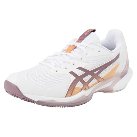 ASICS Femme Solution Speed FF 3 Clay Sneaker, Blanc/Mauve POUSSIÉREUX, 37.5 EU