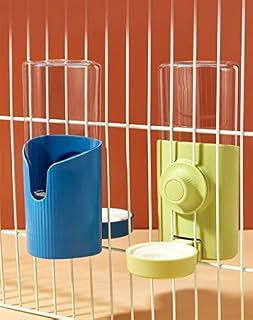 Large Rabbit Water Bottle, 20oz Hanging Automatic Water Dispenser by Gravity Flow for Bunny Chinchilla Guinea Pig Ferrets (Blue)