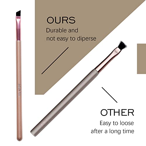 Angled Eyeliner Brush 2 Pieces Fine Angled Eyebrow Brush,Eye Liner Makeup Brush Fine Eyeshadow Brush, Smooth Liquid Eyeliner Brush Eyeshadow Brushes Eye Makeup Brushes - Image 7