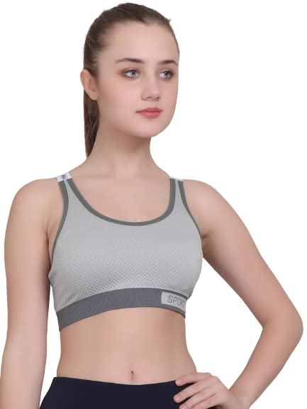 Women's Cotton Lightly Padded Sports Bras T-Back Non Wired Full Coverage Bra for Gym, Yoga, Workout, Dancing and Running-(Removable Pads)-image-31