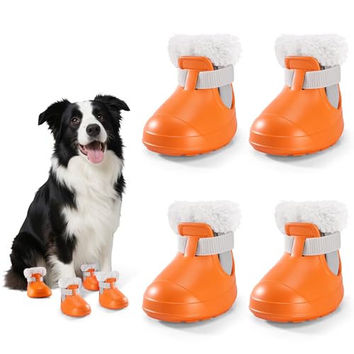 Dog Boots with Removable Fleece Liner