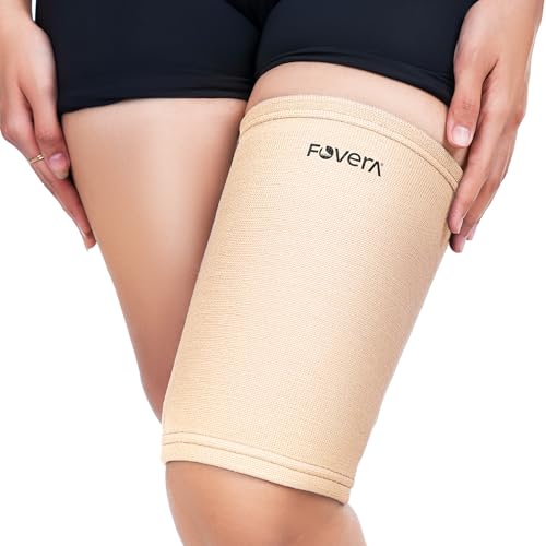 Image of FOVERA Thigh Support,Thigh Compression Sleeve for Quad and Hamstring Support for Men and Women (Size - S, 1 Pair)