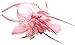 Produktbild Neue Damen Brautschmuck schmalen Satin-Haarreif mit Feder und Blume Fascinator. Erhältlich in Rosa, Grau, Creme und Schwarz Farben. (Pink)