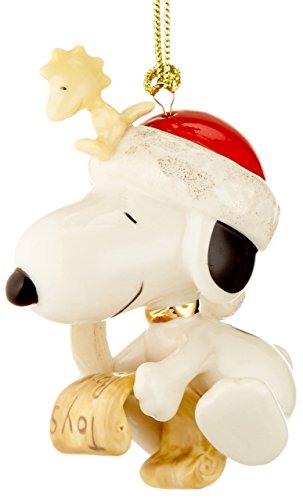 Lenox Snoopy's List for Santa Ornament