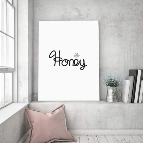 Poster abeille Honey affiche douceur et nature pour chambre bébé