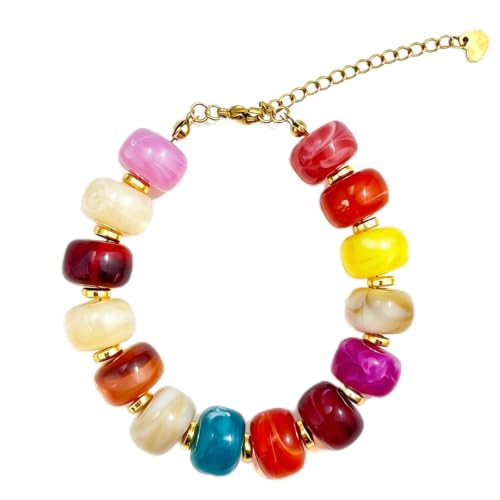 Bracelet perles colorées femme idéal pour sublimer vos tenues de plage estivales