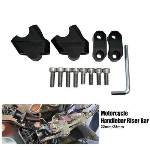 Soporte de manillar mecanizado 28mm Black de alta resistencia para XADV 750 y Twin 1000 5