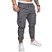 HaoDong Mens Fashion Joggers Sports Pants - Cotton Cargo Pants Sweatpants Trousers Mens Long Pants Lightgrey