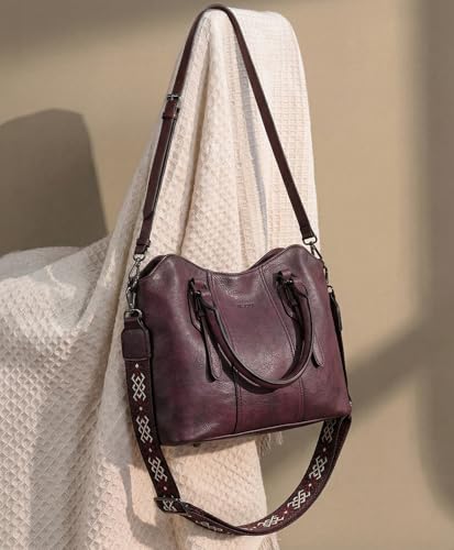 Image of VASCHY Hobo Purse for Women, Two-Strap Set, Easily Converts to Shoulder Bag, Crossbody Bag, or Tote Handbag, Travel Work Bag