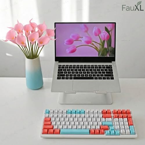 Image of 10 Pcs Artificial Calla Lily Flowers Bunch for Vase and Flower Pots- Premium Real-Look Faux Lily Stems for Home Decor, Living Room, Bedroom, Office Decoration (Vase not Included) (Rose Pink)
