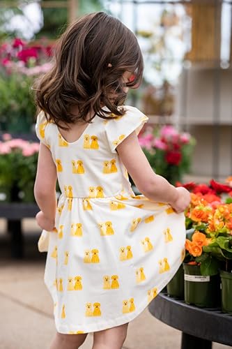 Image of monica + andy Short Sleeve Let's Dance Dress, Organic Cotton Playwear Clothes for Girls, Kids, Toddler & Infant Sizes
