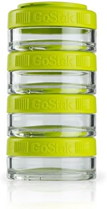 GoStak, Portable Stackable Containers, Green, 4 Pack, 40 cc Each - 2pc