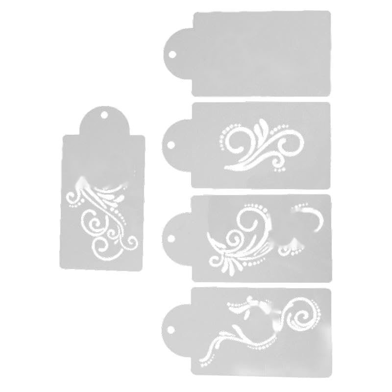 5pcs/Lot Fondant Cake Stencil Grade Plastic Cookie Mould Cake Decoration Baking Tools