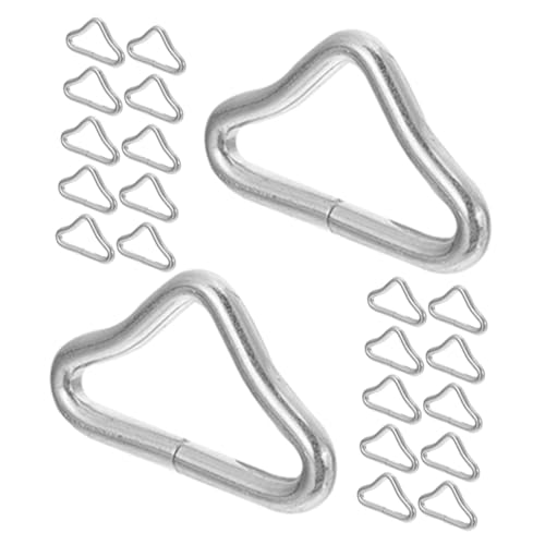 INOOMP 70pcs Heavy Duty Triangle Ring Buckles Shaped Replacement Parts for Trampoline Mat Weatherproof Durable Connection for Enhanced Jump Safety and Quick Assembly
