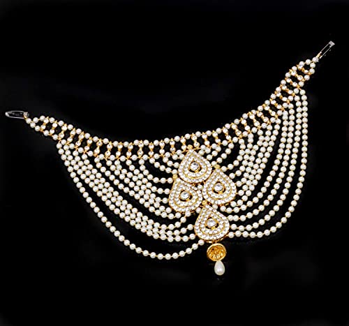 SANARA-Jewellery-Designer-White-Color-Gold-Plated-Saree-Sari-Pearl-Blouse-Back-Accessories-Jewelry-Brooch-Pin-For-Girls-Women