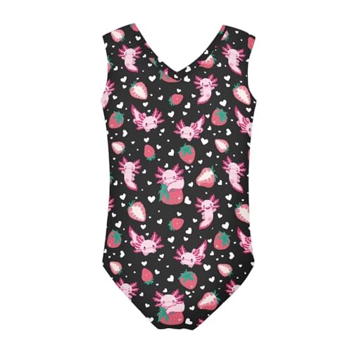 Image of Girls Cartoon Pattern One-Piece Swimsuits Sport Racer Swimwear Beach Bathing Suit, Size 5-14