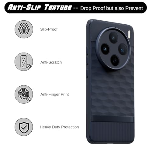 Image of Shockproof Case Compatible with Vivo X200T 5G / X200s 5G | Full Camera Protection | TPU Flexible Back Cover for Vivo X200T 5G / X200s 5G (Steel Blue)