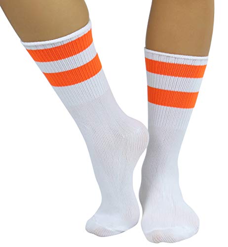 Image of ToBeInStyle Women's Acrylic Ankle Hi With Double Stripe Top Crew Fun Athletic Socks