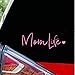 H-TRADINGS Mom Life Pink 8 Inches Approx Eye - Catching for Cars Toolbox Laptop Die-Cut Vinyl Stickers Decals Vans SUV Trucks Windows Bumper