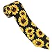 WILL BUDXEG Sunflowers Black Vintage Paingting Mens Novelty Necktie Ties Funny Neckties Fashion Neck Ties