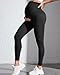 QSHOW Women’s Maternity Leggings Over The Belly,Butt Lifting Pregnancy Leggings for Women Buttery Soft Yoga Pants Seamless Compression Sweatpants(XL,S071-Black)