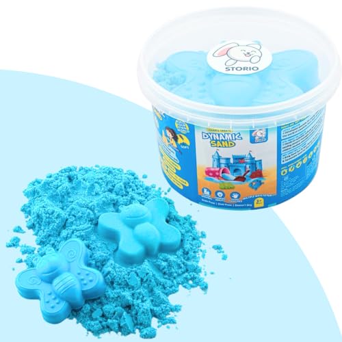 Storio Art & Craft Activity Kinetic Sand with Free Shape Mold Kit |Dynamic Play Magic Sand - 500g |Toys for Kids Indoor Beach Play Kit| Birthday Gift Toy for Kids Boys & Girls 3+ Yrs - Blue (B0CRHR3DN9) Amazon Price History, Amazon Price Tracker